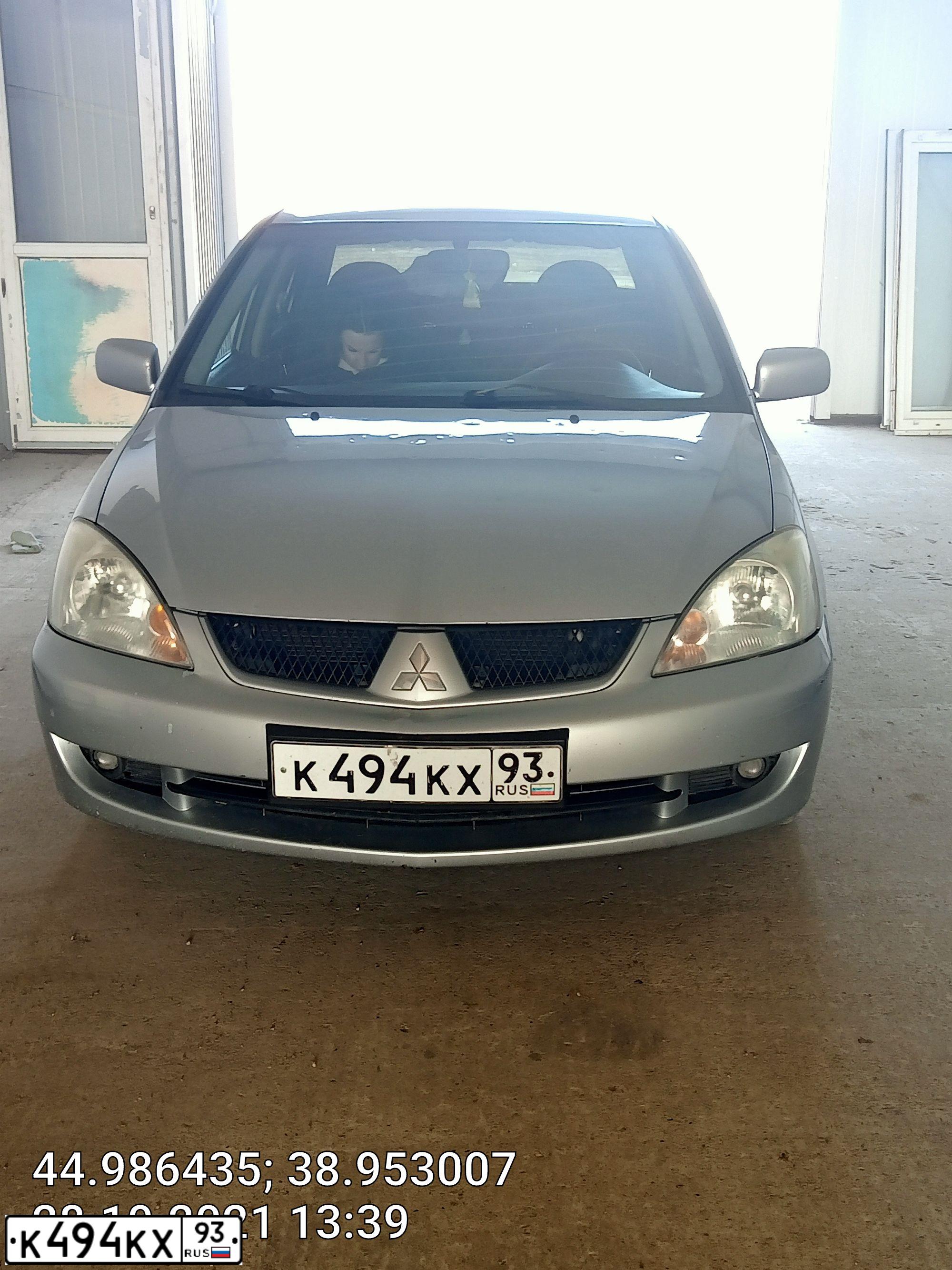 Фото автомобиля MITSUBISHI LANCER, 2007 — госномер К494КХ93. Цвет: СЕРЕБРИСТЫЙ