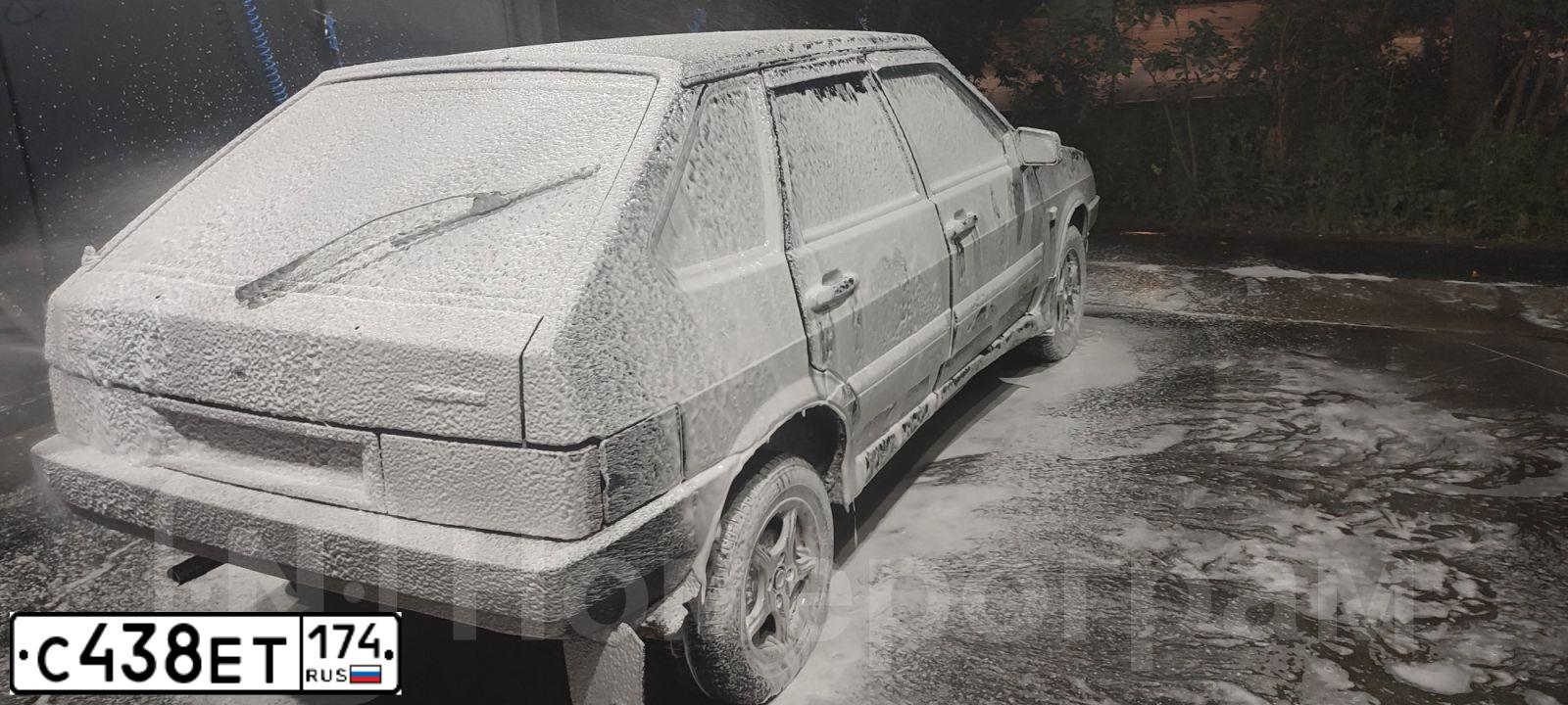 Фото автомобиля LADA 2109 SAMARA, 1996 — госномер С438ЕТ174. Цвет: сине-зеленый