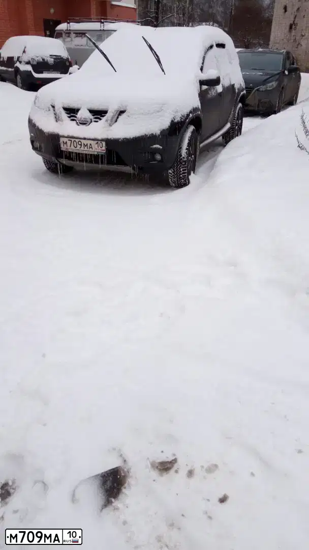 Фото автомобиля NISSAN TERRANO, 2014 — госномер М709МА10. Цвет: ЧЕРНЫЙ