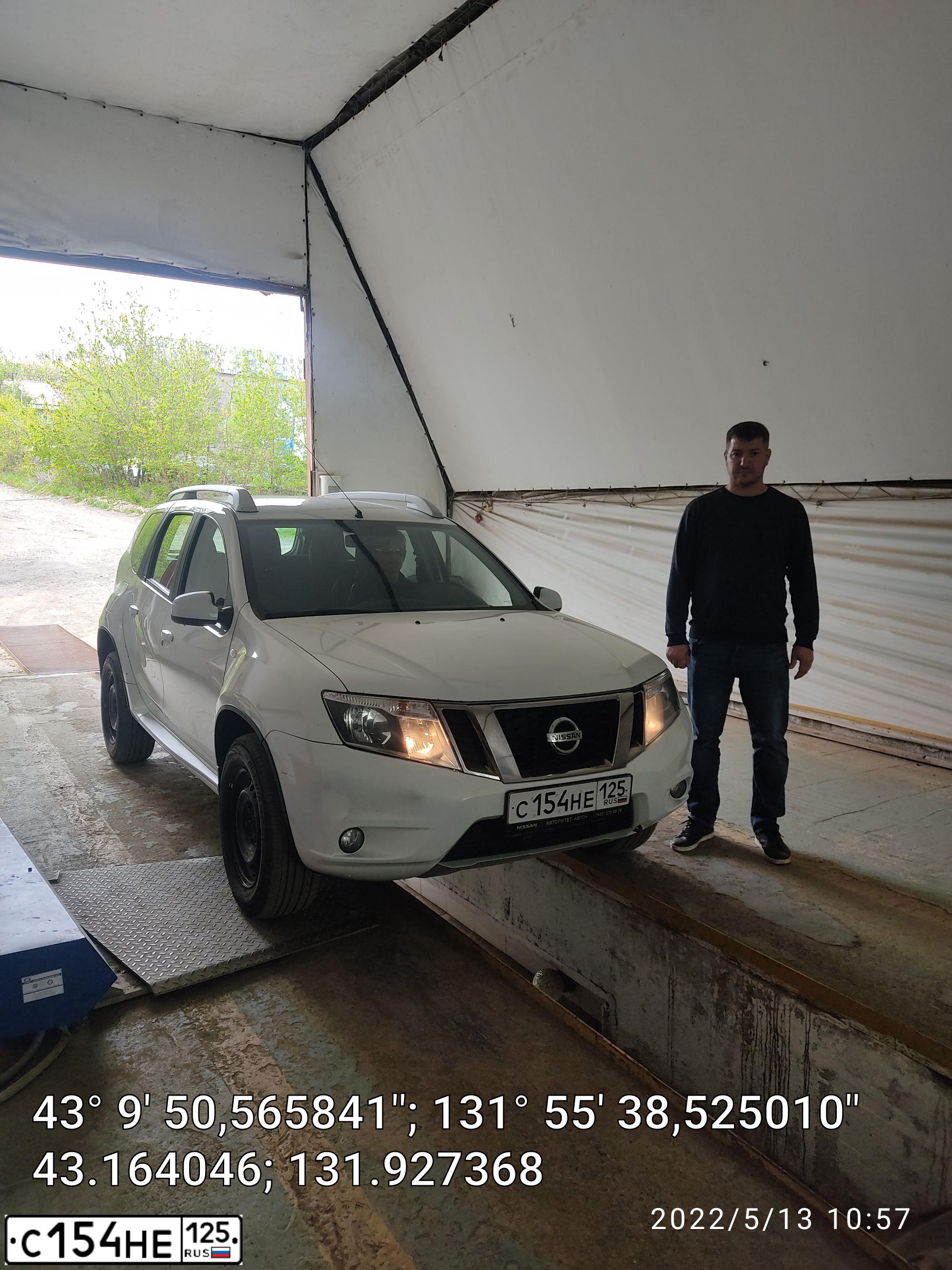 Фото автомобиля NISSAN TERRANO, 2018 — госномер М819ХР154. Цвет: Белый