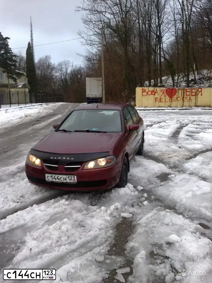 Фото автомобиля NISSAN ALMERA, 2005 — госномер С144СН123. Цвет: ТЕМНО-КРАСНЫЙ