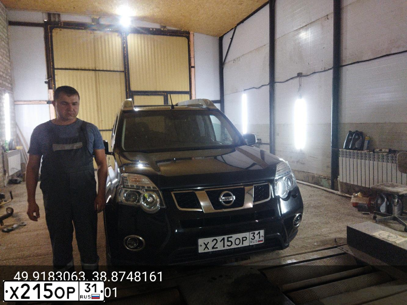 Фото автомобиля NISSAN X-TRAIL, 2012 — госномер М868МК31. Цвет: ЧЕРНЫЙ