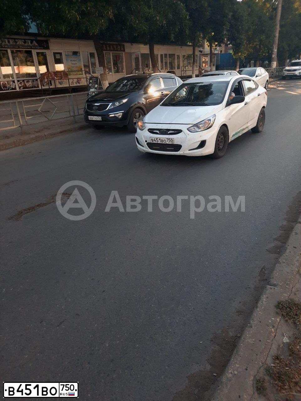 Фото автомобиля HYUNDAI SOLARIS, 2014 — госномер К826СС763. Цвет: Белый