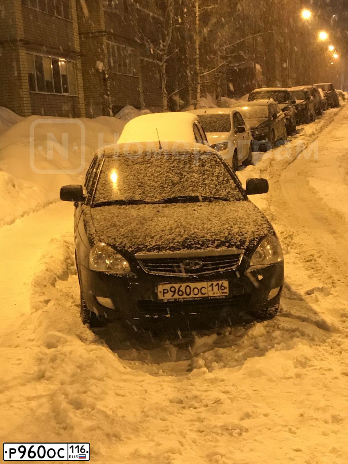 Фото автомобиля LADA 2170 PRIORA, 2012 — госномер Р960ОС116. Цвет: СИНЕ-ЧЕРНЫЙ