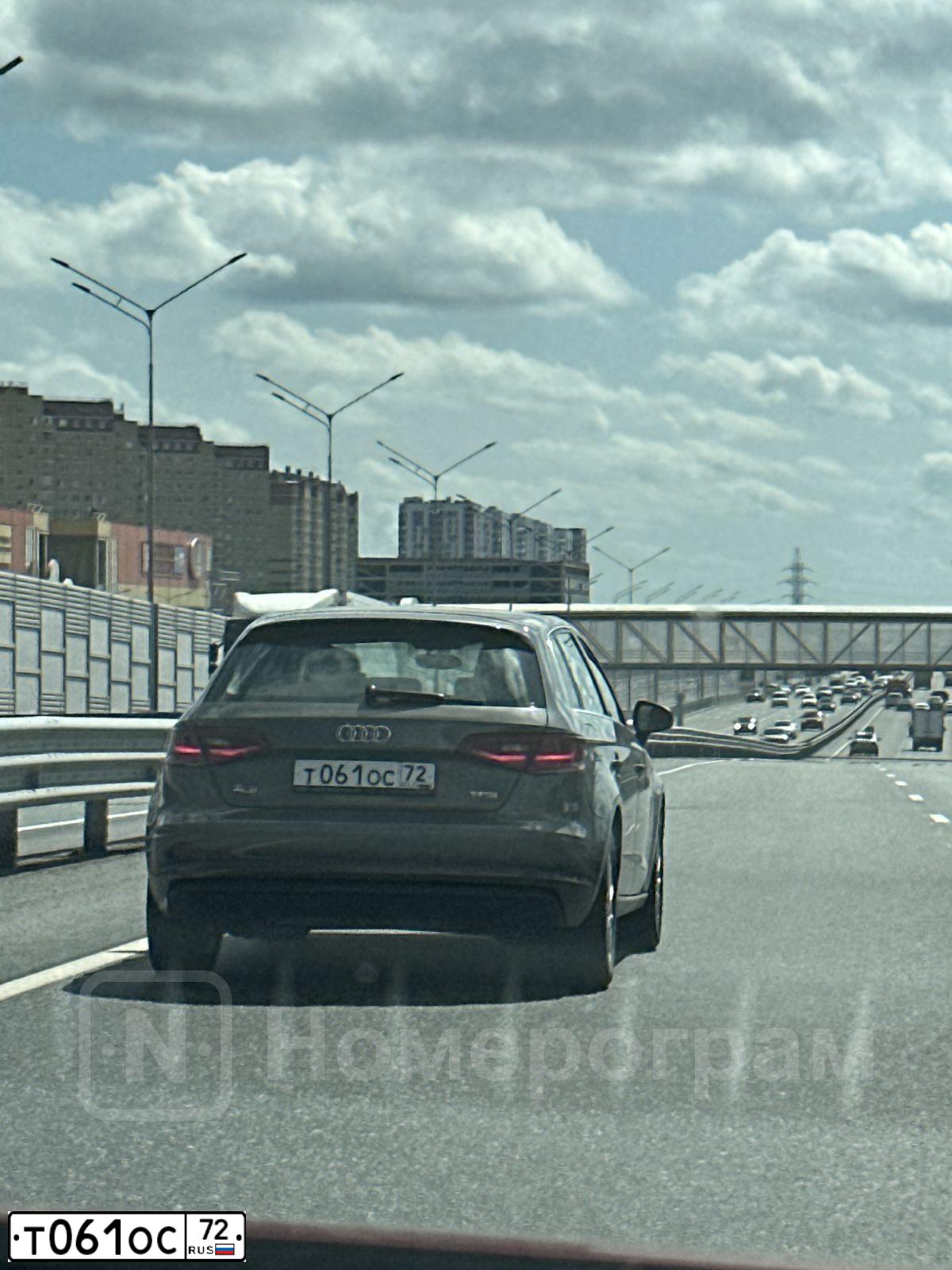 Фото автомобиля AUDI A3, 2014 — госномер Т061ОС72. Цвет: СЕРО-БЕЖЕВЫЙ