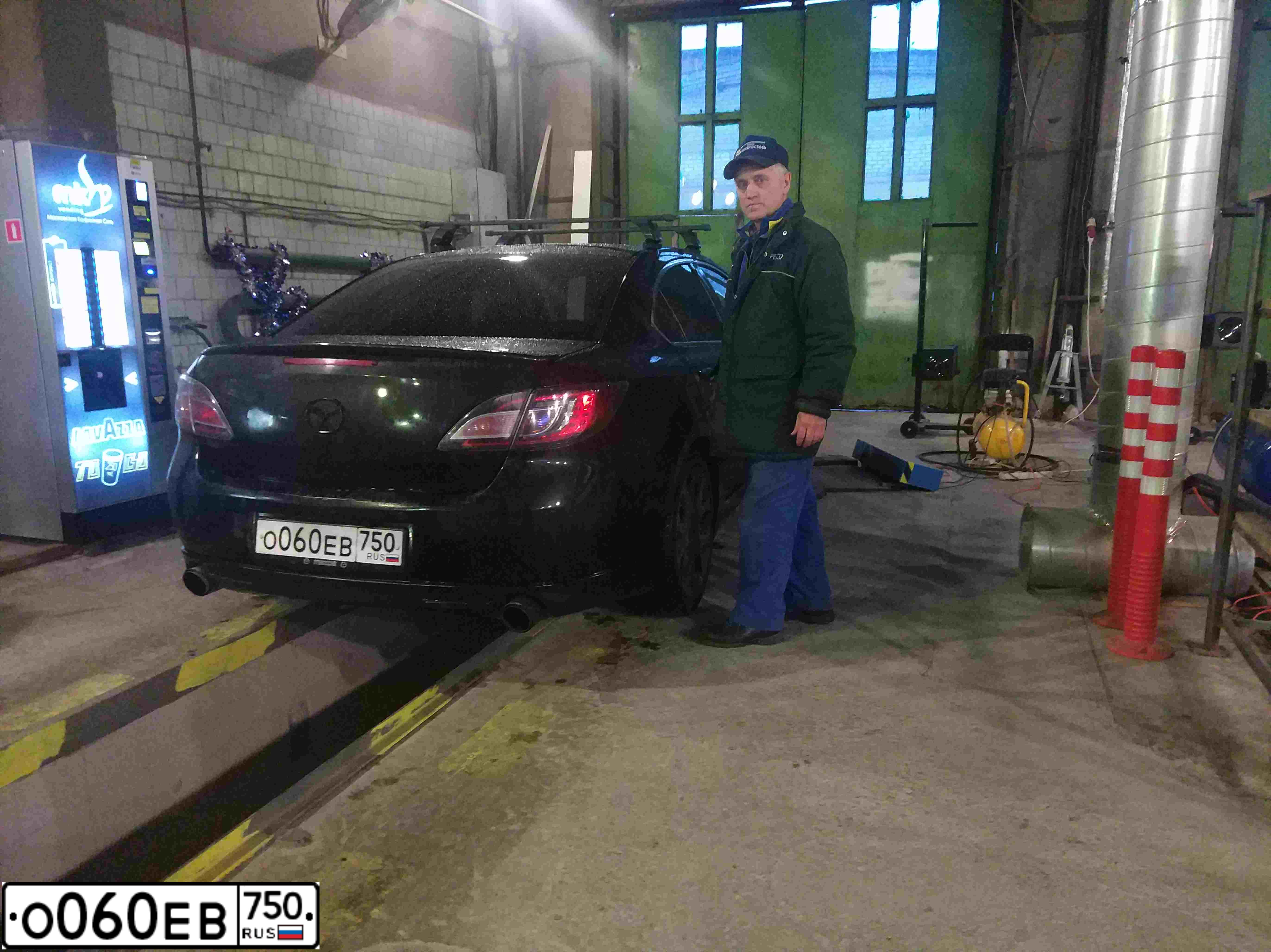 Фото автомобиля MAZDA 6, 2008 — госномер О060ЕВ750. Цвет: ЧЕРНЫЙ