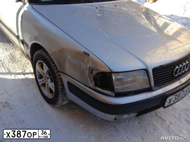 Фото автомобиля AUDI 100, 1991 — госномер Х387ОР36. Цвет: СЕРЕБРИСТЫЙ