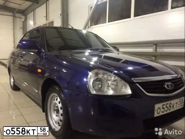 Фото автомобиля LADA 2170 PRIORA, 2013 — госномер О558КТ58. Цвет: СИНИЙ