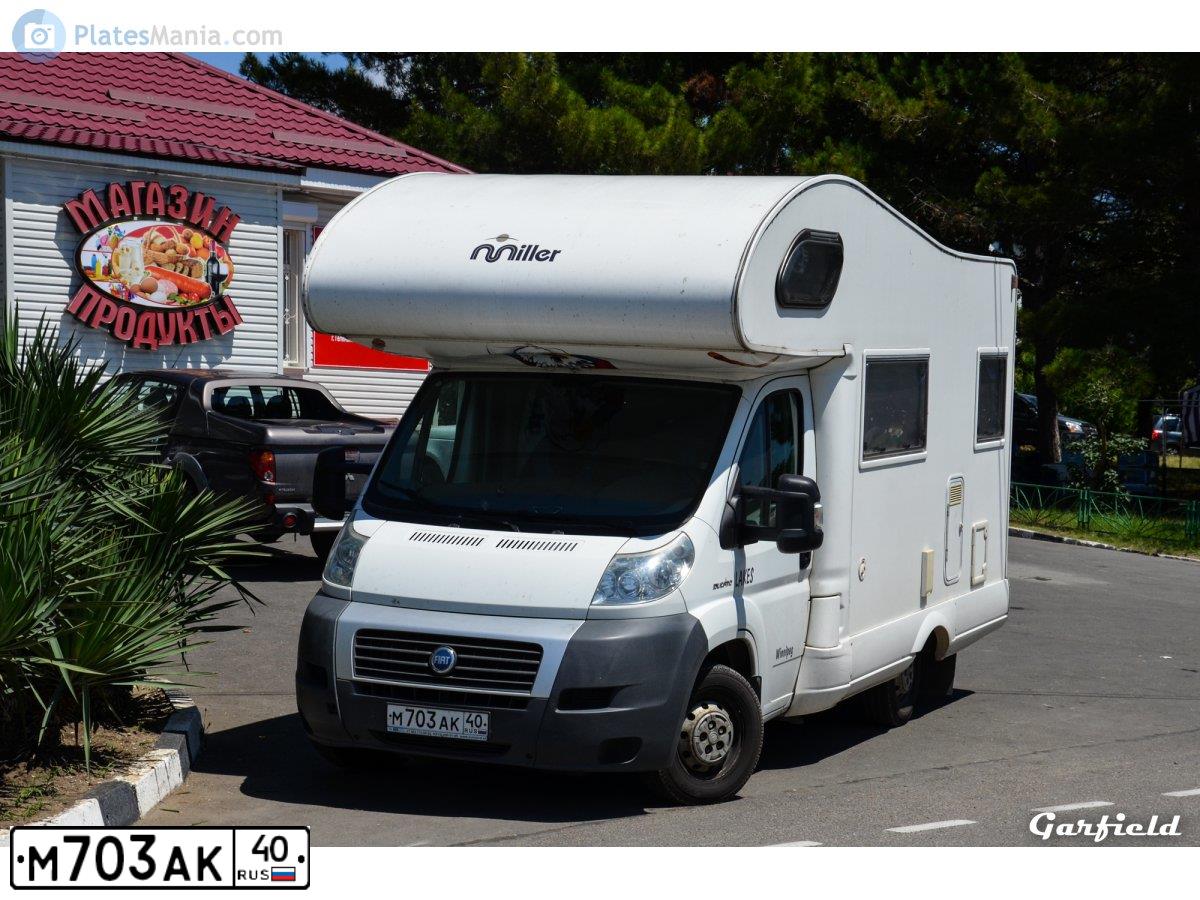 Фото автомобиля FIAT DUCATO, 2006 — госномер М703АК40. Цвет: БЕЛЫЙ