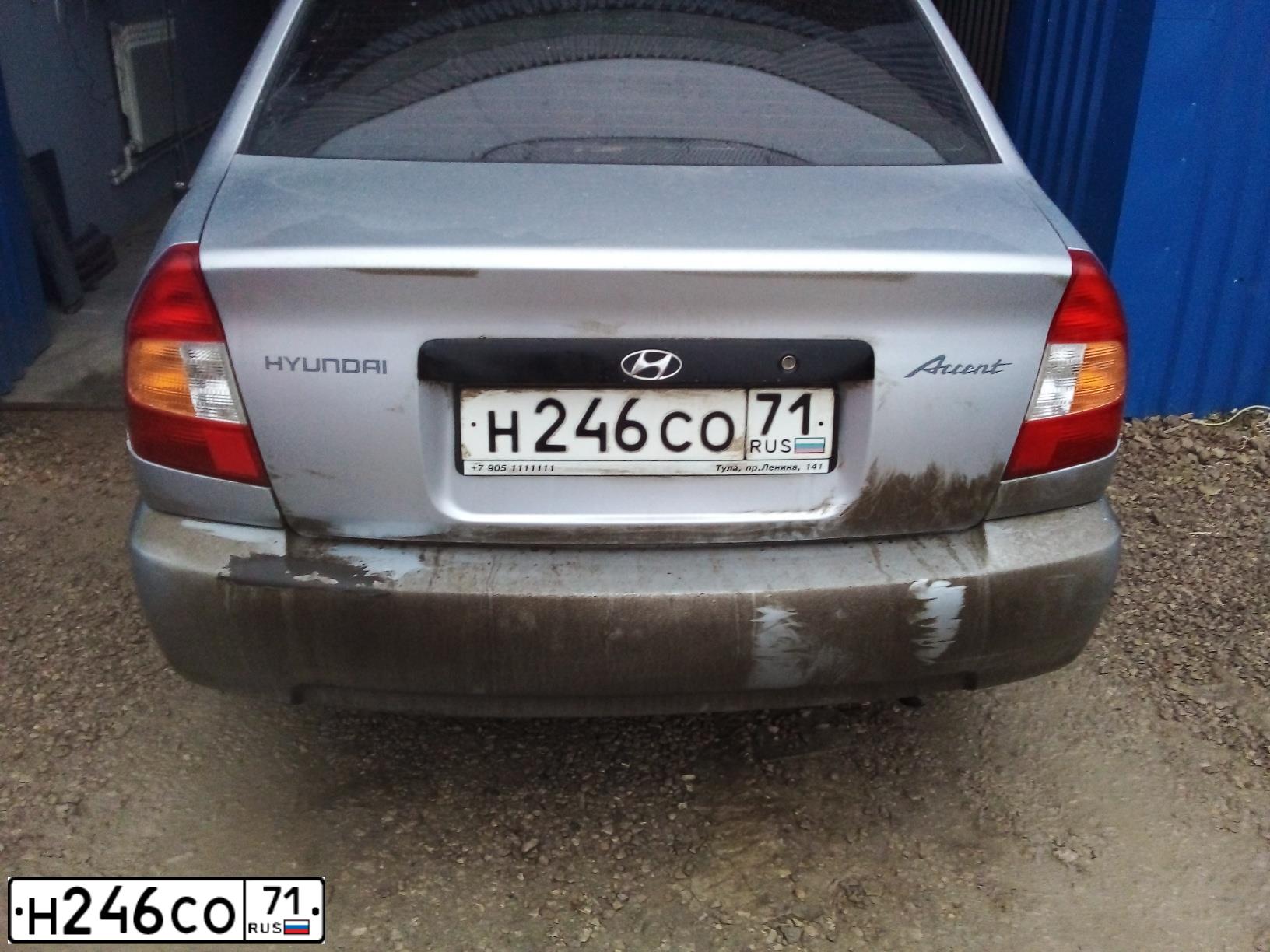 Фото автомобиля TAGAZ ACCENT, 2007 — госномер Н246СО71. Цвет: СЕРЕБРИСТЫЙ
