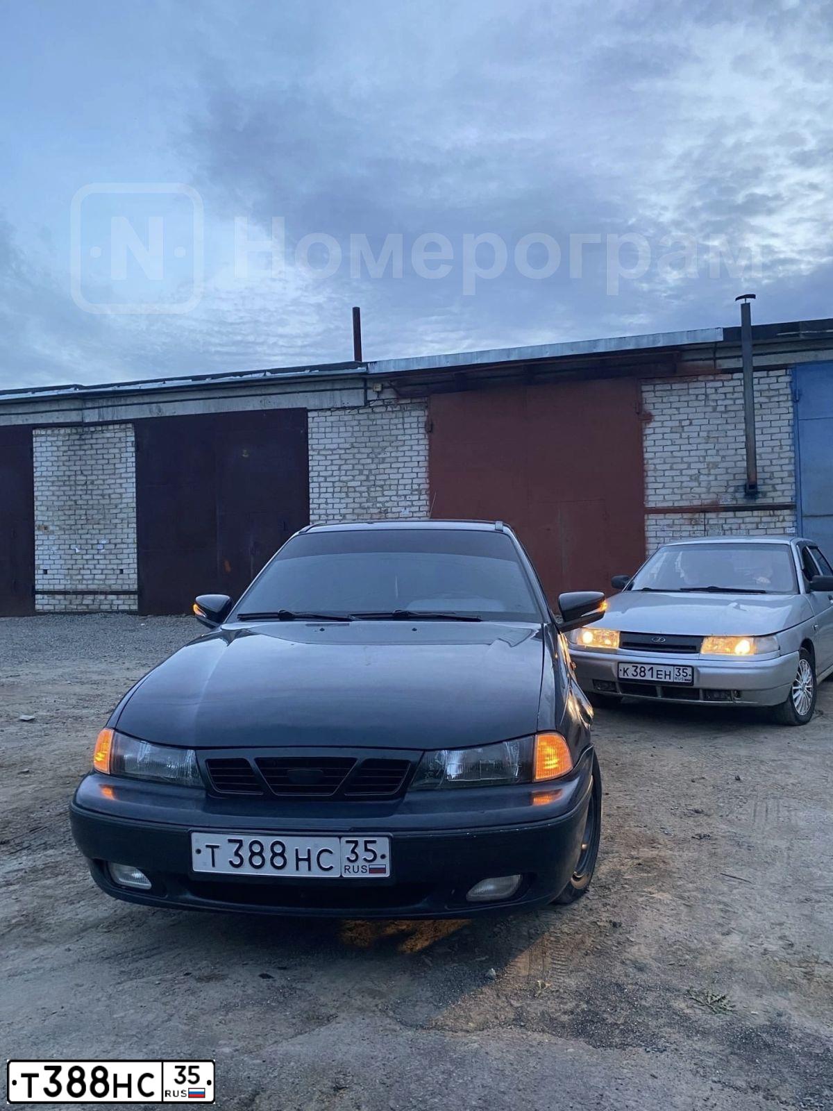 Фото автомобиля DAEWOO NEXIA, 2007 — госномер Т388НС35. Цвет: Темно-синий