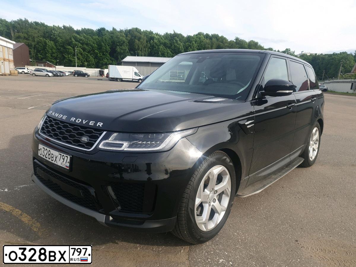 Фото автомобиля LANDROVER RANGE ROVER SPORT, 2019 — госномер Е167ММ164. Цвет: ЧЕРНЫЙ