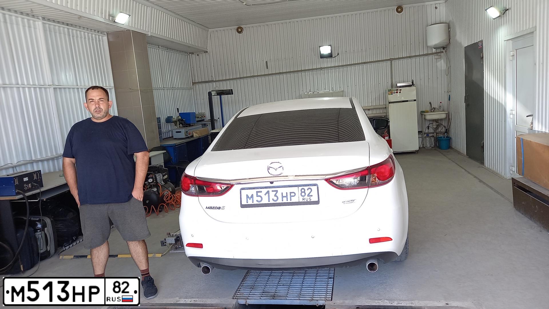 Фото автомобиля MAZDA 6, 2013 — госномер Н828СН82. Цвет: Белый