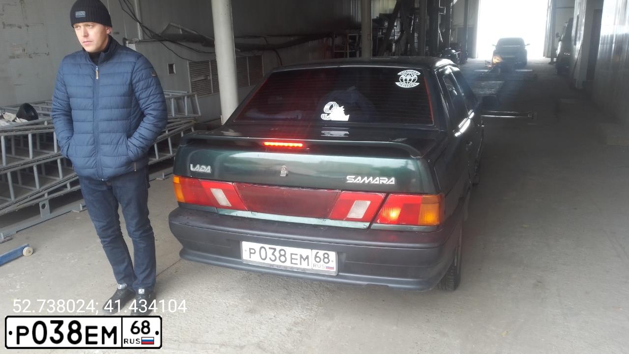 Фото автомобиля LADA 2115 SAMARA, 2003 — госномер К746ЕЕ48. Цвет: Темно-зеленый