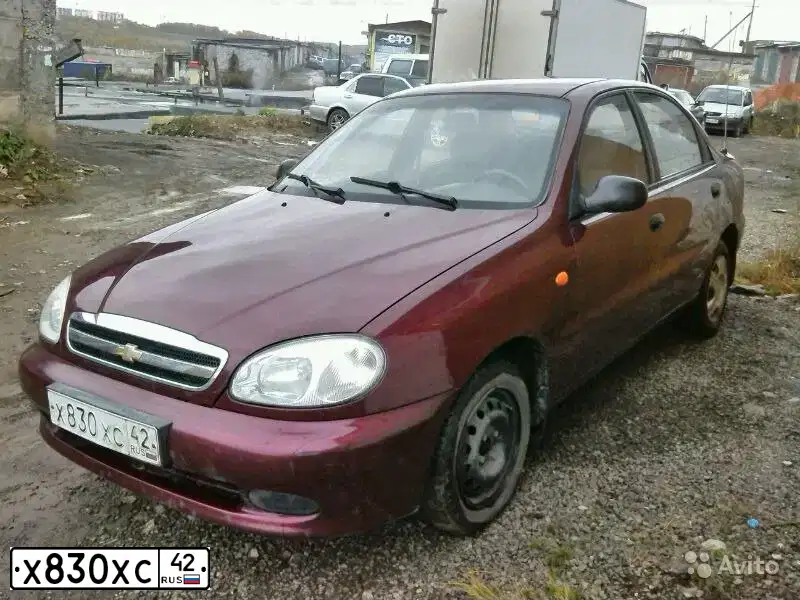 Фото автомобиля ZAZ LANOS, 2009 — госномер Х830ХС42. Цвет: ВИШНЕВЫЙ