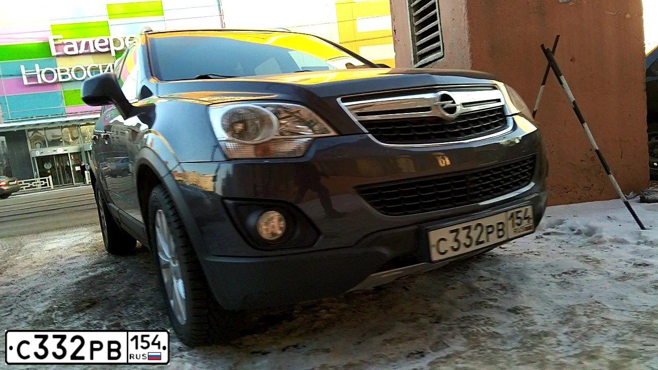 Фото автомобиля OPEL ANTARA, 2014 — госномер С332РВ154. Цвет: СЕРЫЙ