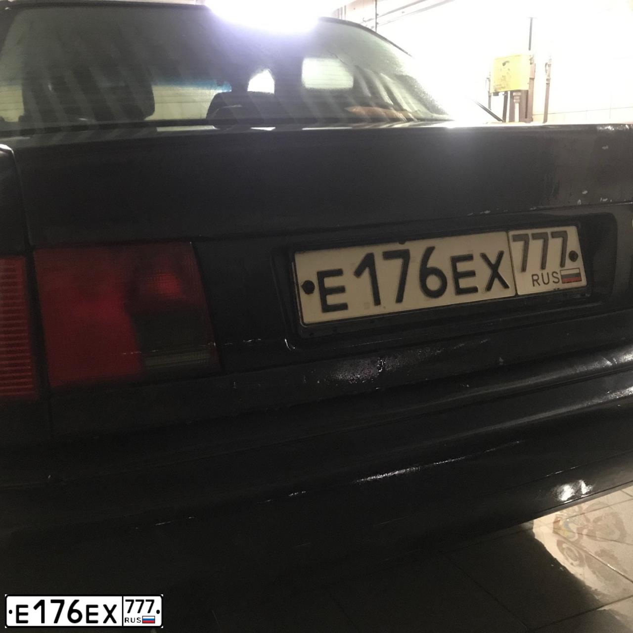 Фото автомобиля AUDI 100, 1991 — госномер Е176ЕХ777. Цвет: СИНИЙ ТЕМНЫЙ
