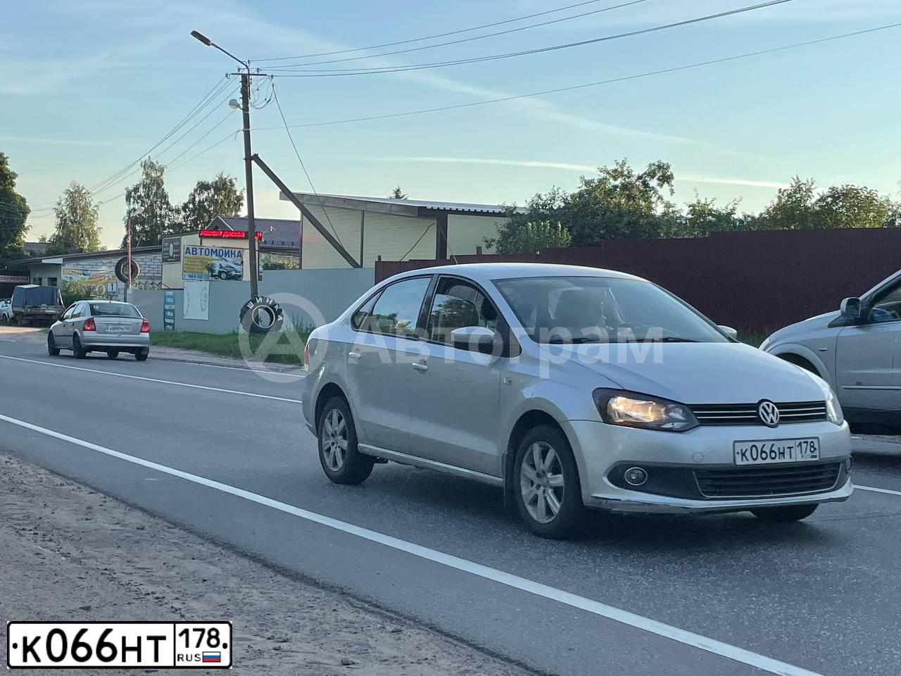 Фото автомобиля VOLKSWAGEN POLO, 2011 — госномер К066НТ178. Цвет: СЕРЕБРИСТЫЙ