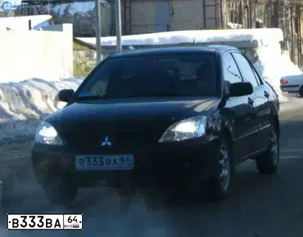 Фото автомобиля МИТСУБИСИ ЛАНСЕР 1 6, 2007 — госномер М333УУ64. Цвет: ЧЕРНЫЙ