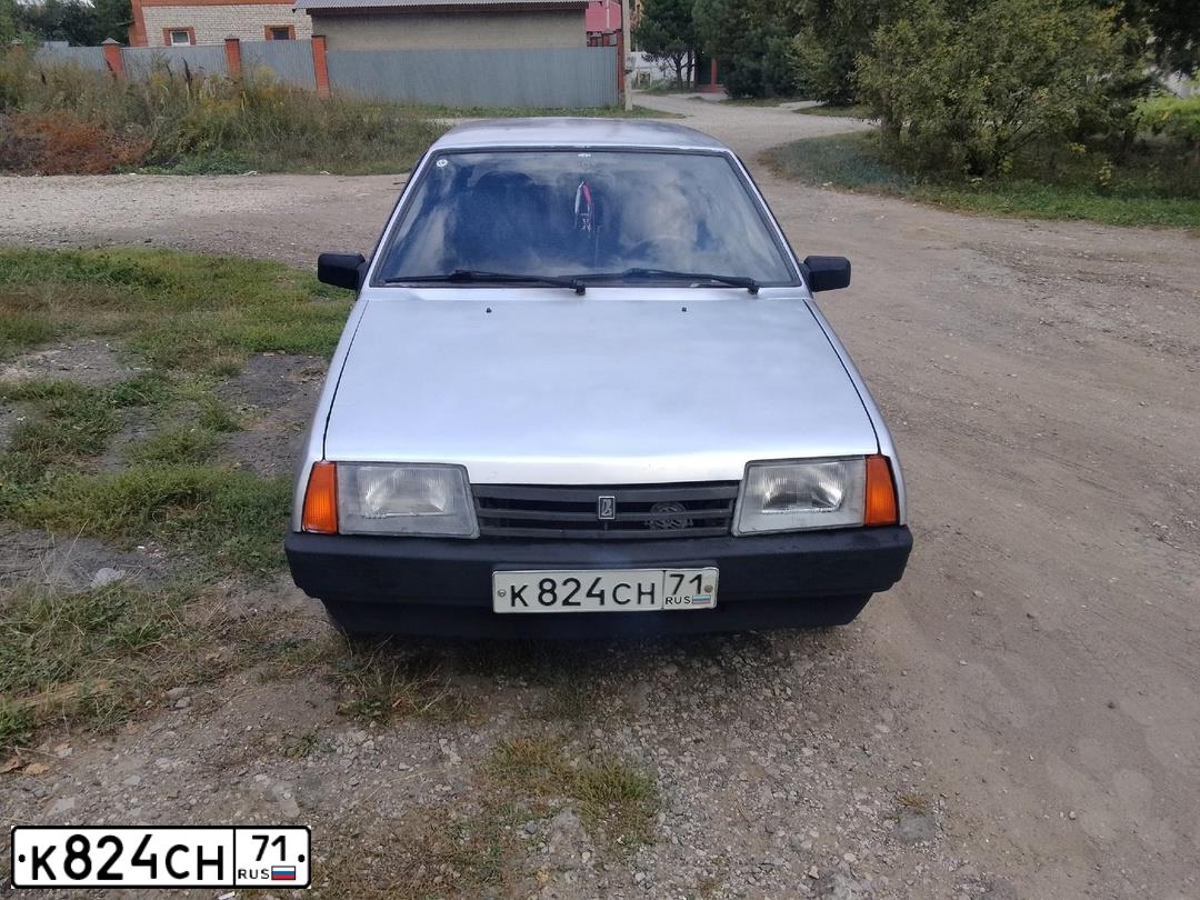 Фото автомобиля LADA 2109 SAMARA, 2003 — госномер К824СН71. Цвет: Светло-Серебристый металлик