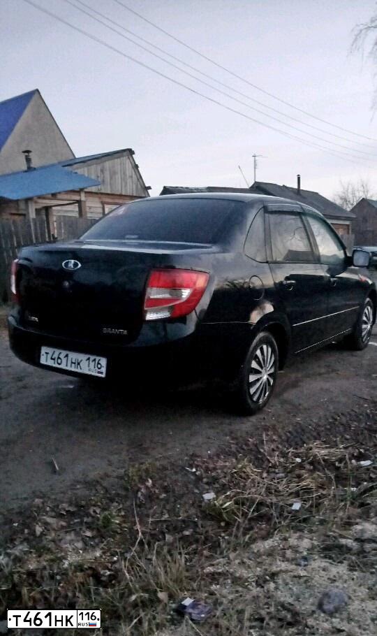 Фото автомобиля LADA 2190 GRANTA, 2013 — госномер Н169ОУ159. Цвет: ЧЕРНЫЙ