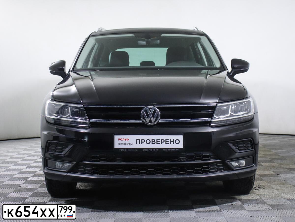 Фото автомобиля VOLKSWAGEN TIGUAN, 2018 — госномер В106ВУ977. Цвет: ЧЕРНЫЙ
