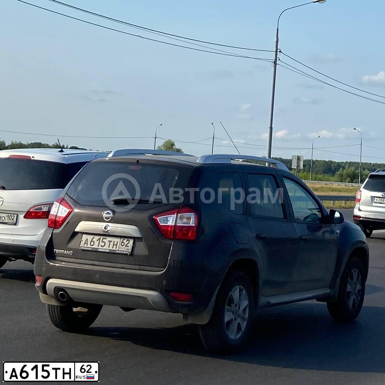 Фото автомобиля NISSAN TERRANO, 2020 — госномер А615ТН62. Цвет: Коричневый