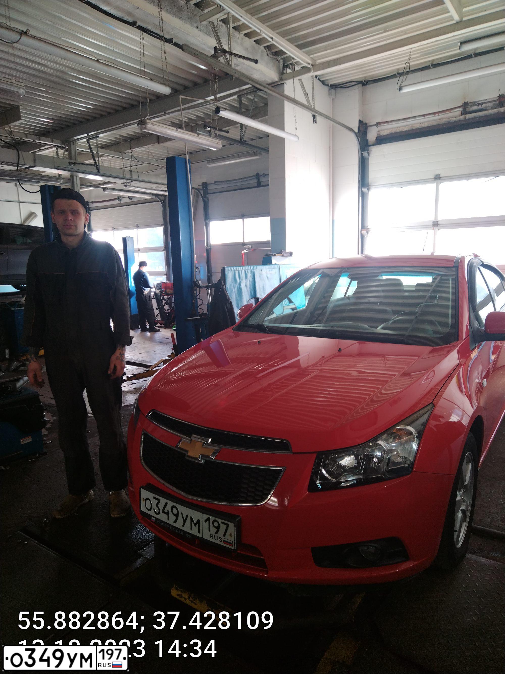 Фото автомобиля CHEVROLET CRUZE, 2012 — госномер О349УМ197. Цвет: КРАСНЫЙ