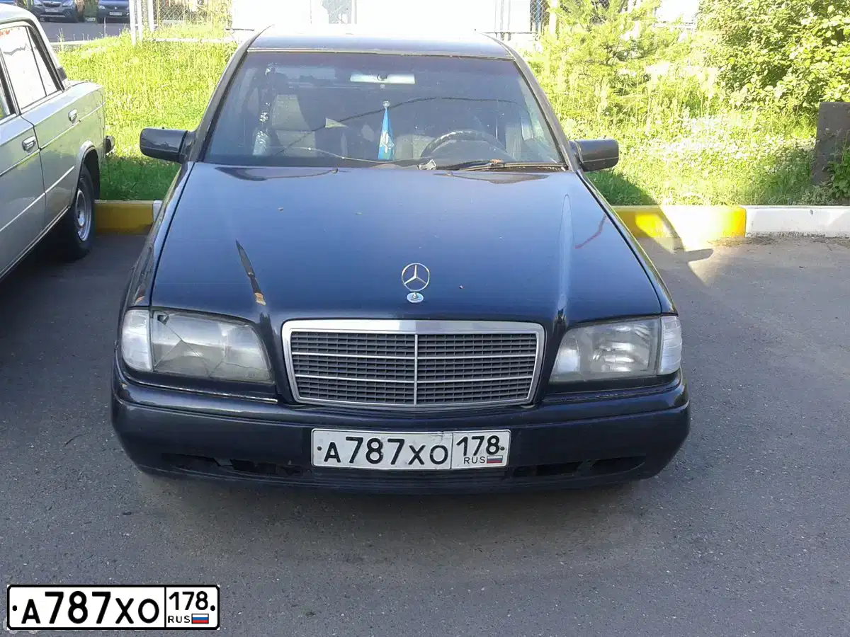 Фото автомобиля MERCEDES C-KLASSE, 1994 — госномер А787ХО178. Цвет: ЧЕРНЫЙ