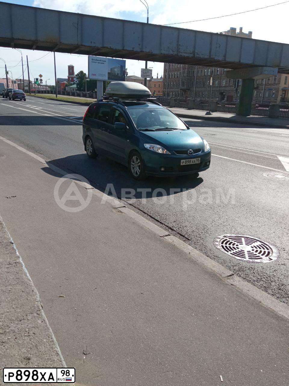 Фото автомобиля MAZDA 5, 2006 — госномер Р898ХА98. Цвет: СИНЕ-ЗЕЛЕНЫЙ