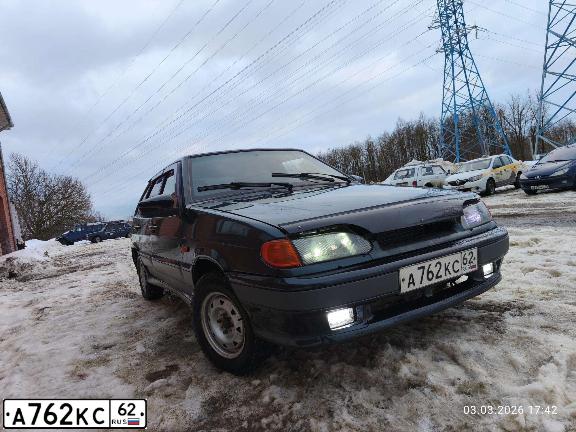 Фото автомобиля LADA 2114 SAMARA, 2007 — госномер А762КС62. Цвет: ЗЕЛЕНЫЙ ТЕМНЫЙ