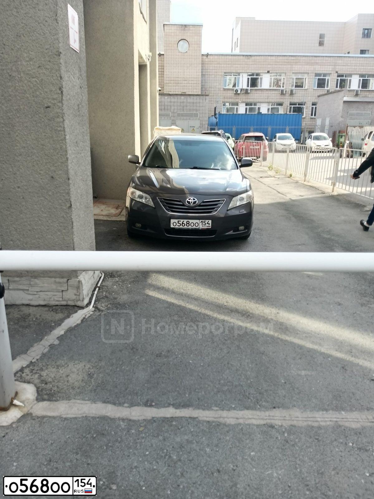 Фото автомобиля TOYOTA CAMRY, 2008 — госномер О568ОО154. Цвет: СЕРЫЙ