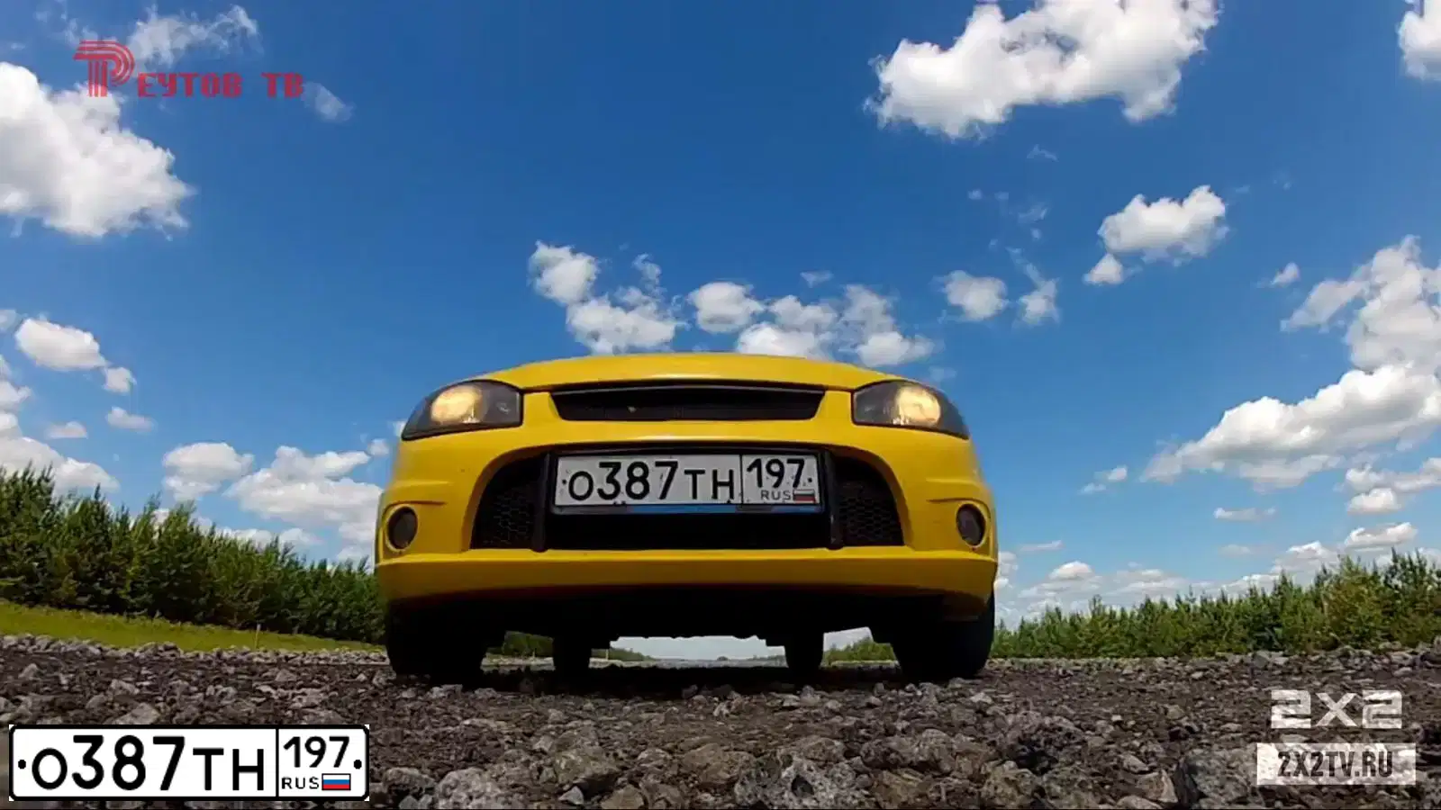 Фото автомобиля LADA 1119 KALINA, 2010 — госномер О387ТН197. Цвет: ЖЕЛТЫЙ