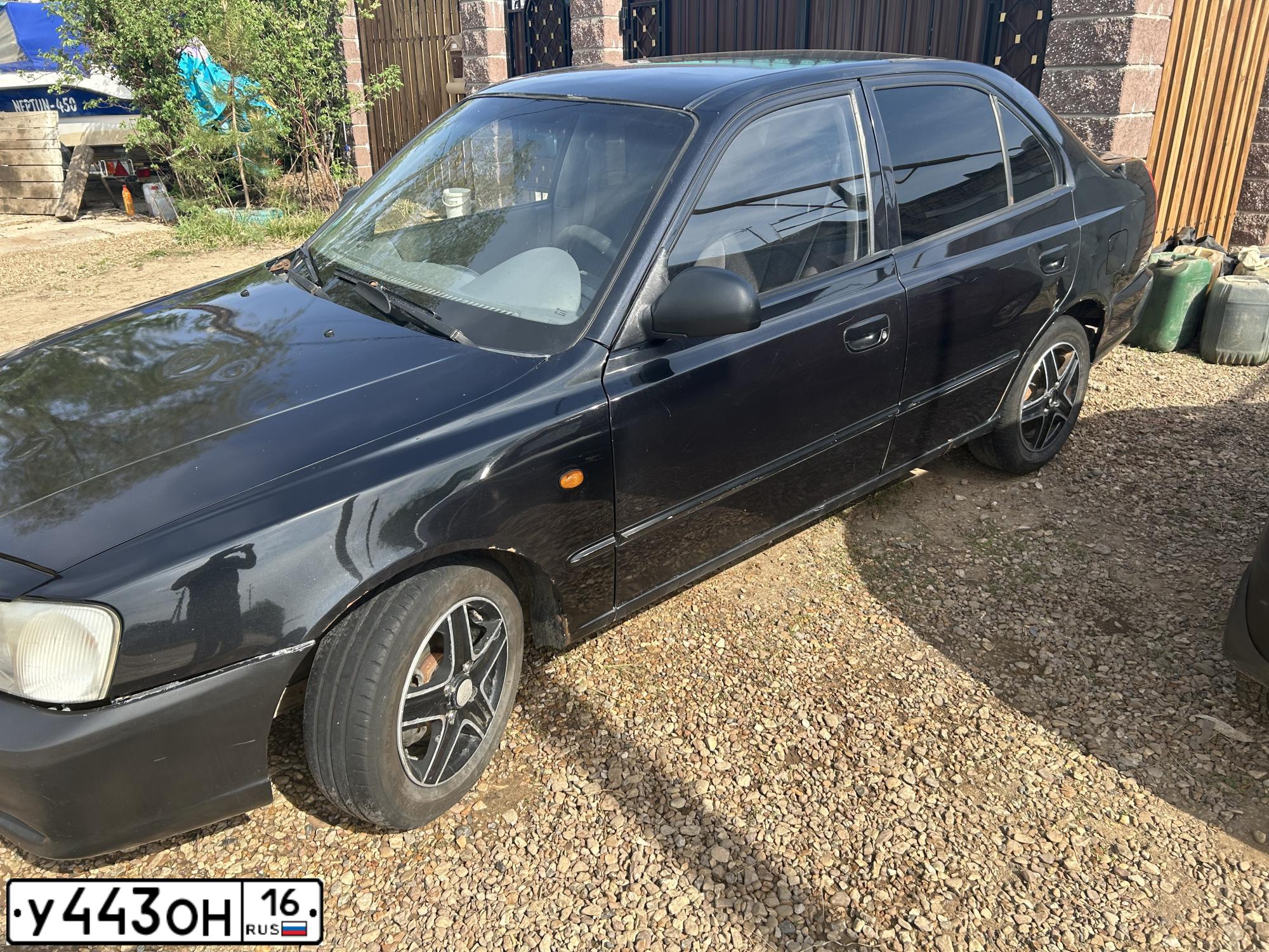 Фото автомобиля TAGAZ Z ACCENT, 2005 — госномер М709ВС702. Цвет: ЧЕРНЫЙ
