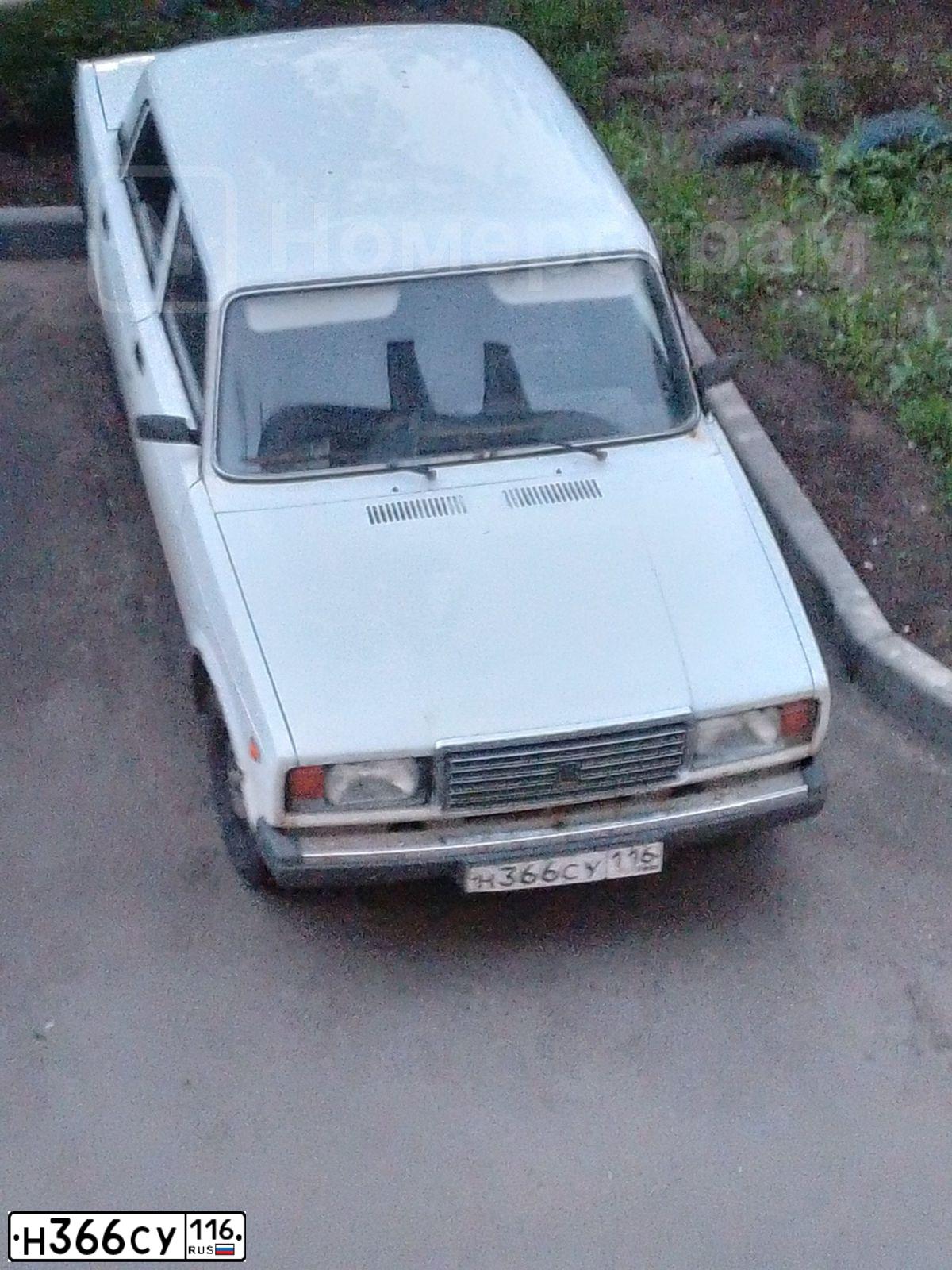 Фото автомобиля LADA 2107, 2010 — госномер Н366СУ116. Цвет: БЕЛЫЙ