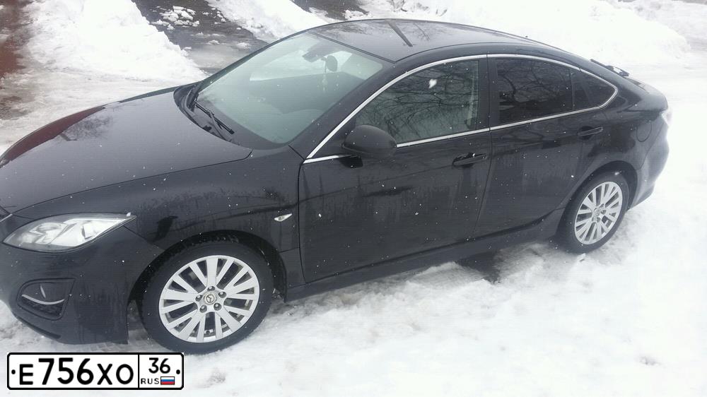 Фото автомобиля MAZDA 6, 2010 — госномер К013КК36. Цвет: ЧЕРНЫЙ