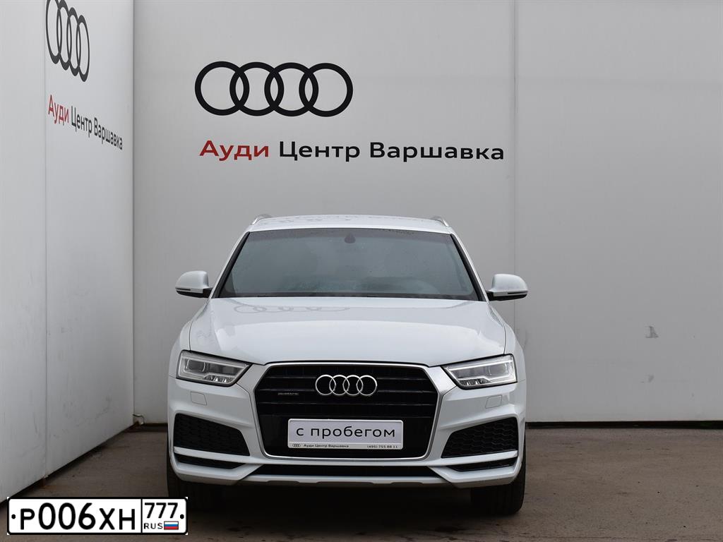 Фото автомобиля AUDI Q3, 2017 — госномер М397ВА198. Цвет: Белый