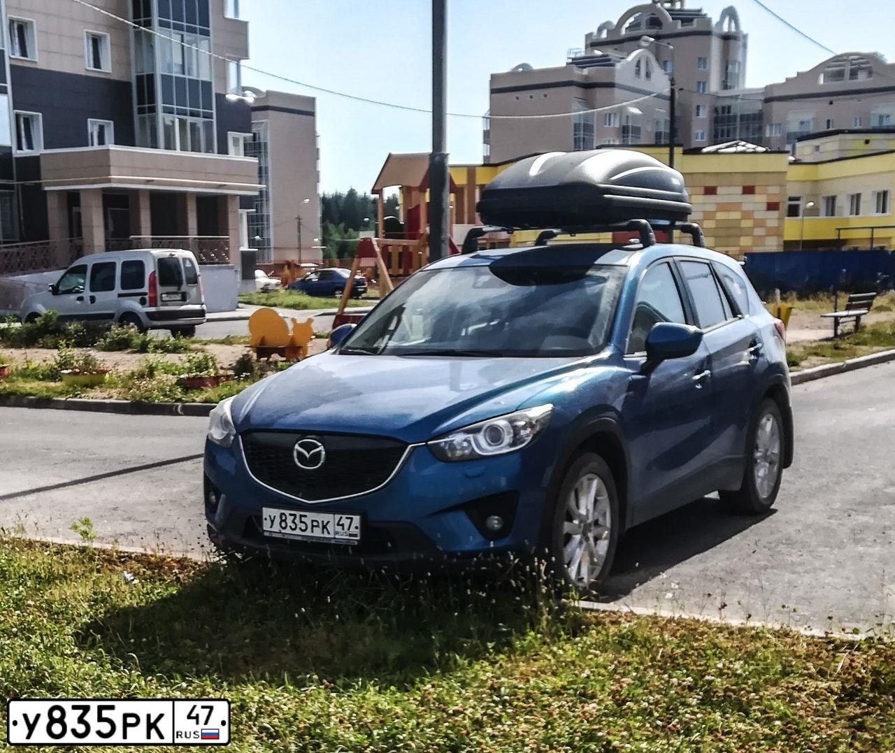Фото автомобиля MAZDA CX-5, 2012 — госномер В517МУ03. Цвет: синий