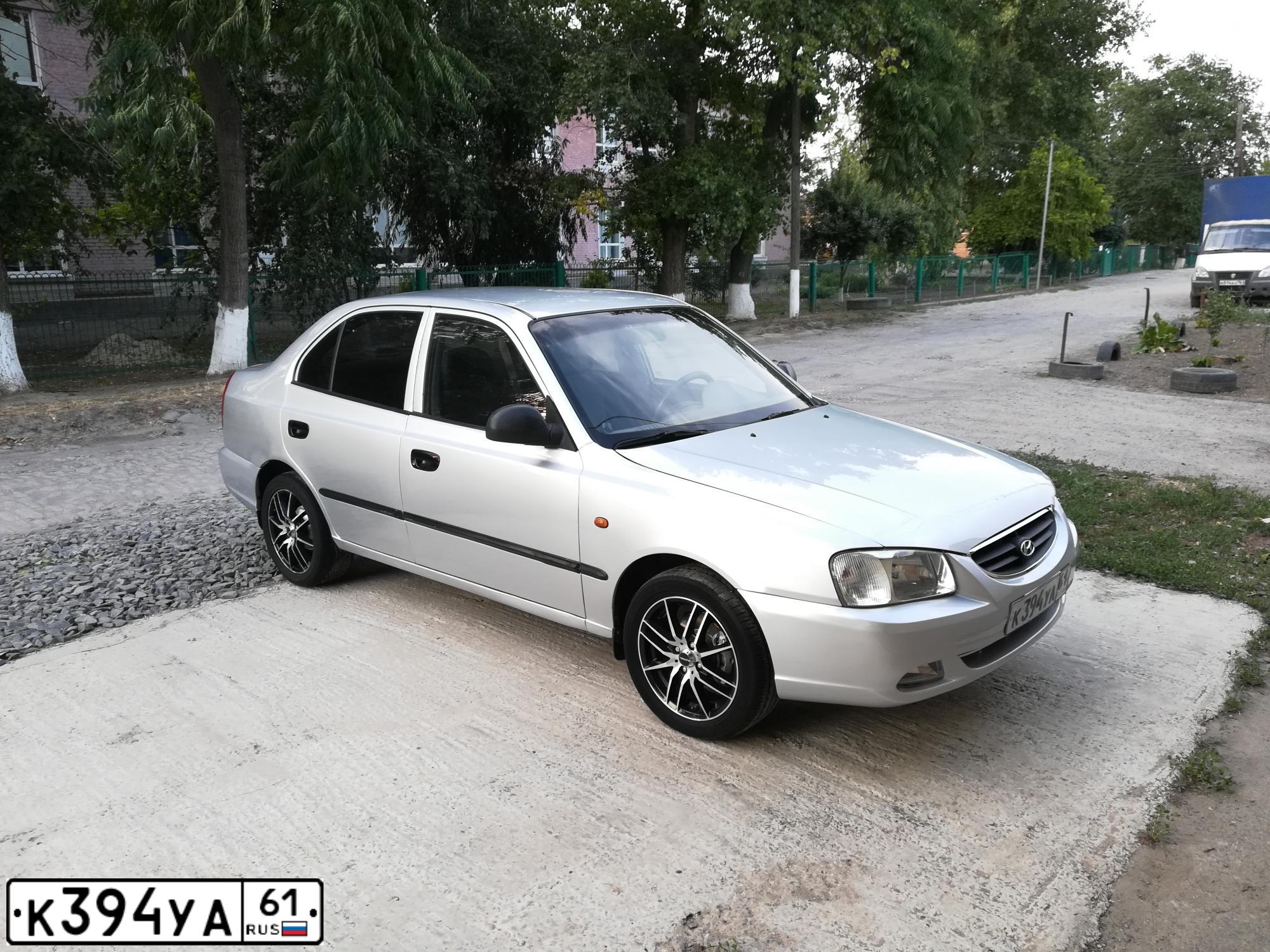 Фото автомобиля TAGAZ ACCENT, 2003 — госномер К394УА61. Цвет: СЕРЕБРИСТЫЙ
