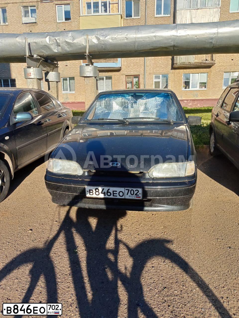 Фото автомобиля LADA 2114 SAMARA, 2012 — госномер В846ЕО702. Цвет: СИНЕ-ЧЕРНЫЙ