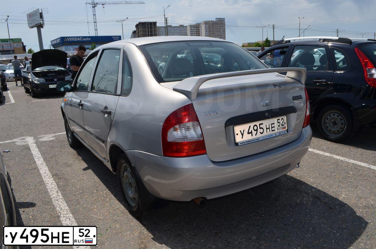 Фото автомобиля LADA 1118 KALINA, 2008 — госномер У495НЕ52. Цвет: СЕРЕБРИСТЫЙ