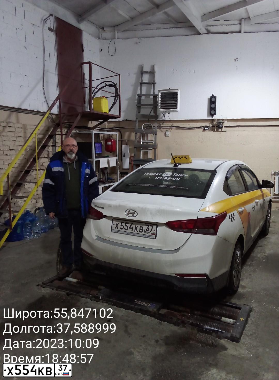 Фото автомобиля HYUNDAI SOLARIS, 2018 — госномер Х554КВ37. Цвет: БЕЛЫЙ ЖЕЛТЫЙ СЕРЫЙ