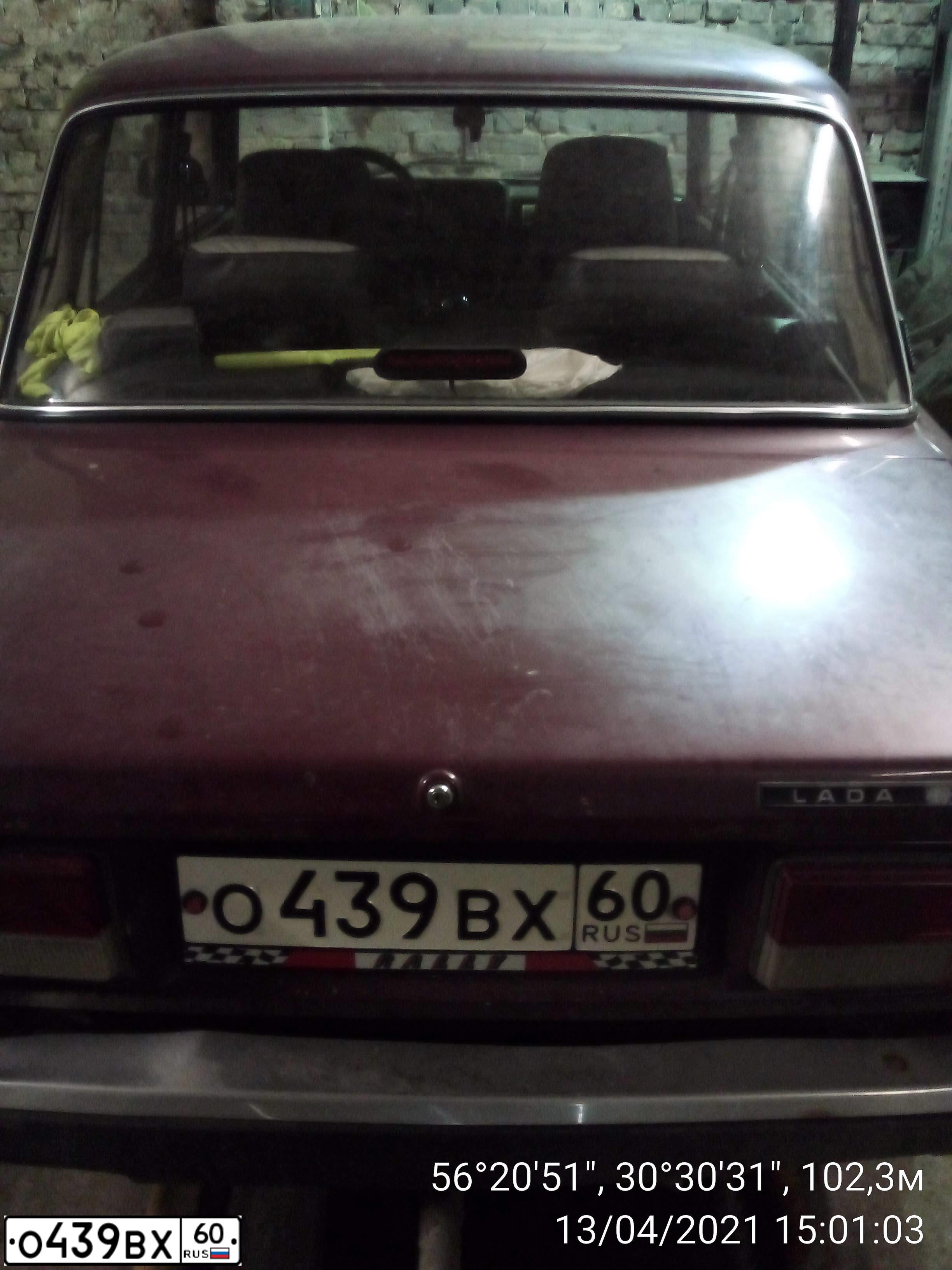 Фото автомобиля LADA 2107, 2004 — госномер О439ВХ60. Цвет: ТЕМНО-БОРДОВЫЙ
