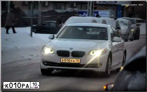 Фото автомобиля BMW SERIE 5, 2012 — госномер О692ТУ68. Цвет: Белый