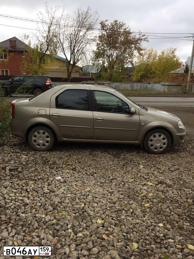 Фото автомобиля RENAULT LOGAN, 2012 — госномер О496УМ196. Цвет: БЕЖЕВЫЙ