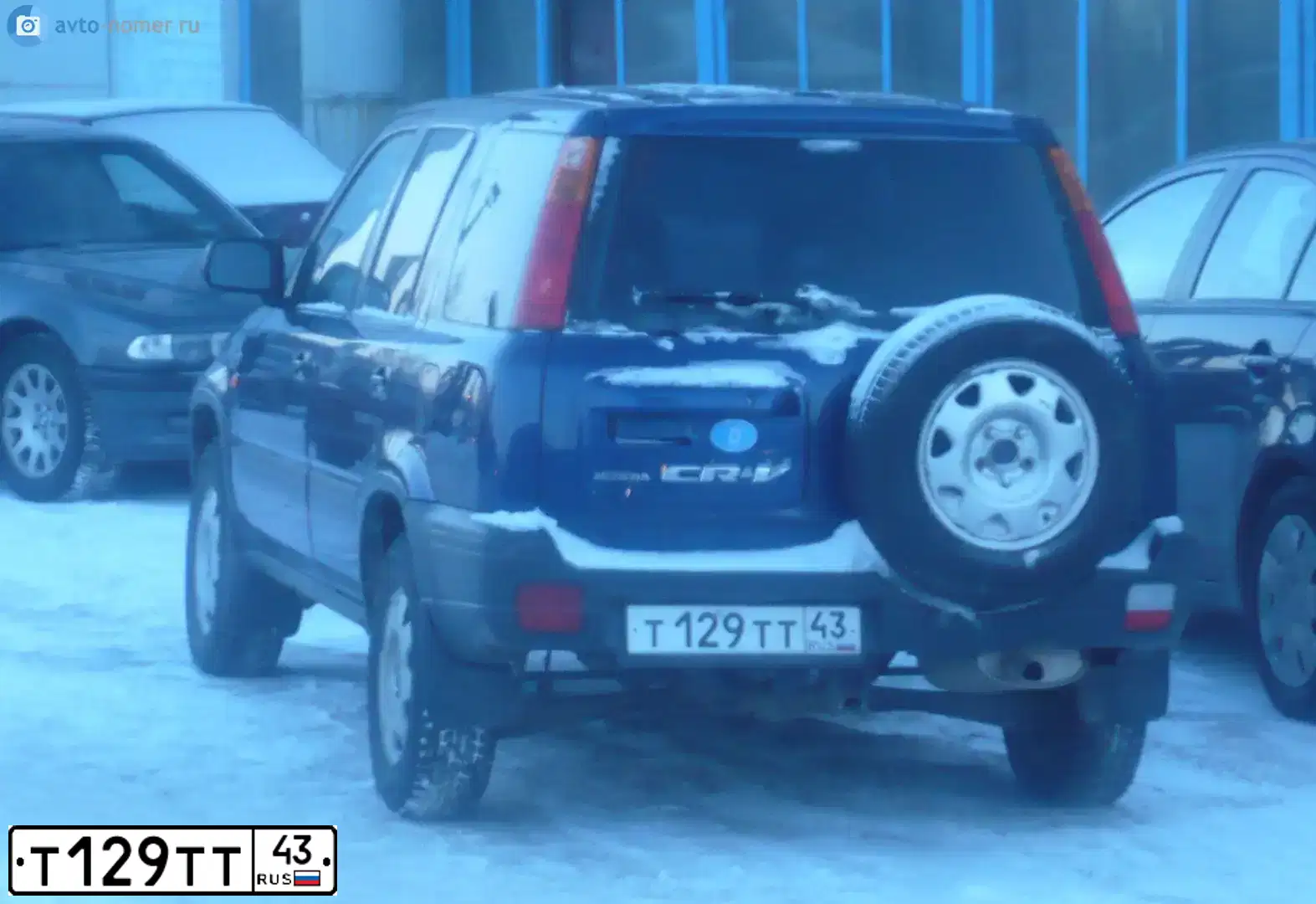 Фото автомобиля HONDA CR-V, 1998 — госномер Т129ТТ43. Цвет: Темно-синий