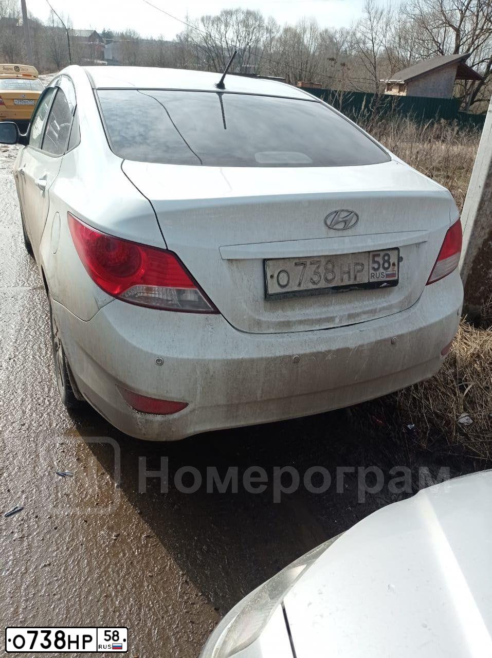 Фото автомобиля HYUNDAI SOLARIS, 2012 — госномер О738НР58