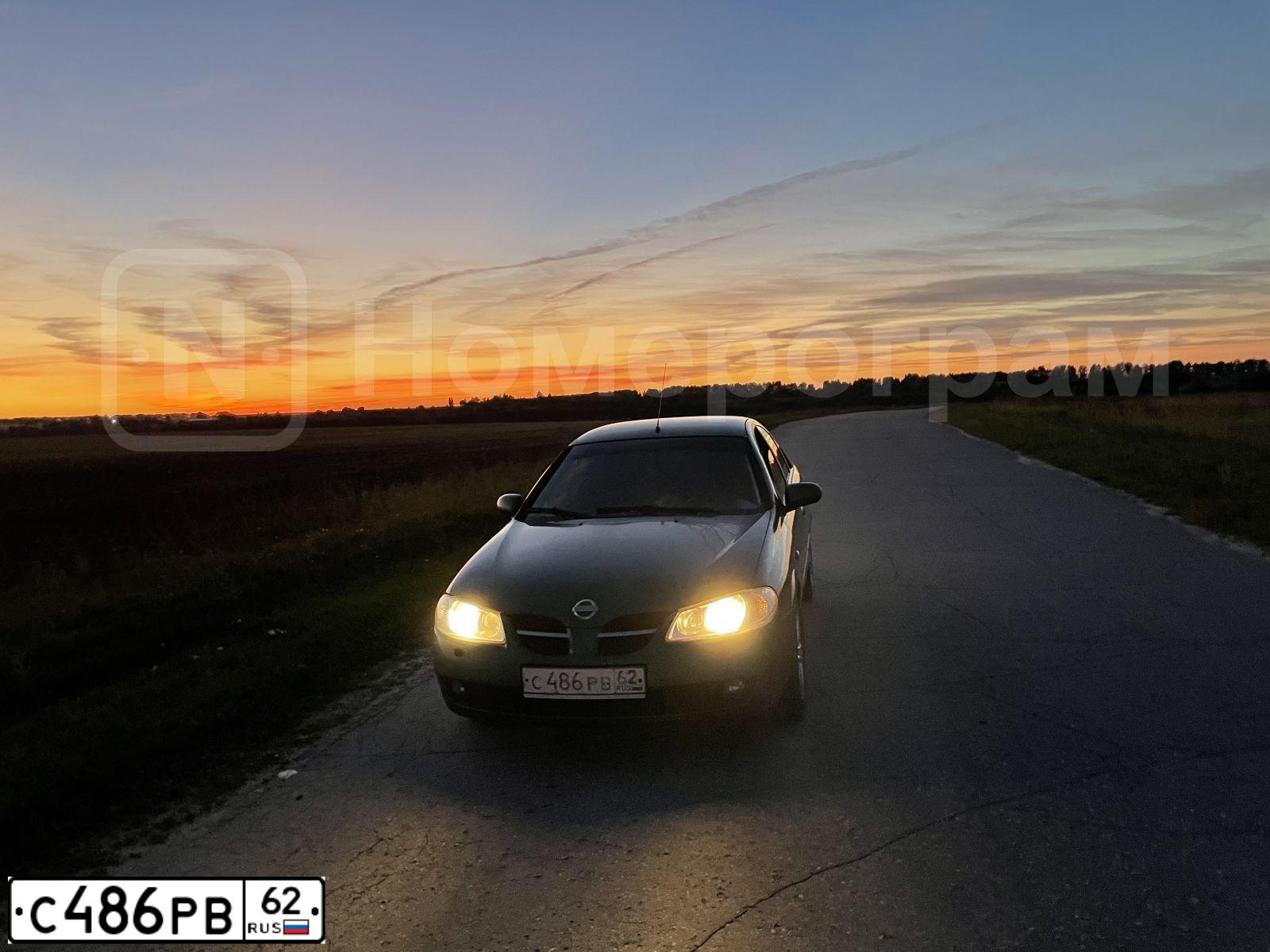 Фото автомобиля NISSAN ALMERA, 2004 — госномер С486РВ62. Цвет: ЗЕЛЕНЫЙ