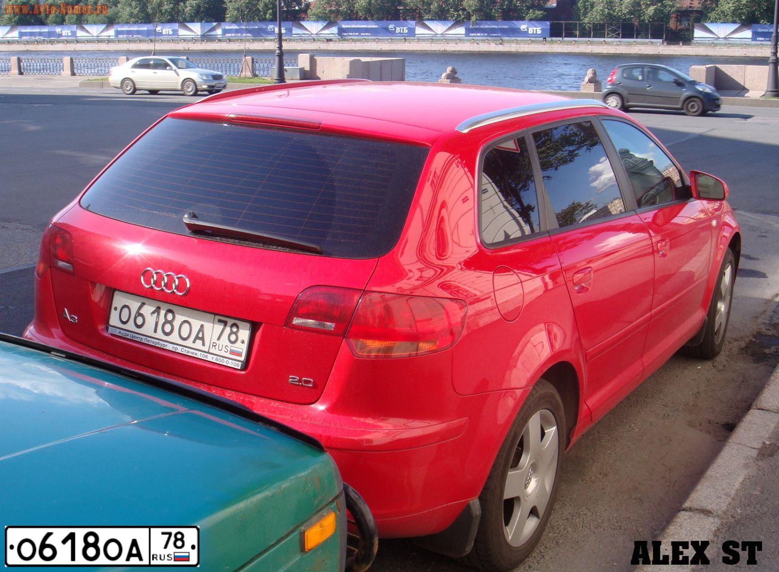 Фото автомобиля AUDI A4, 2006 — госномер О618ОА78. Цвет: ЧЕРНЫЙ