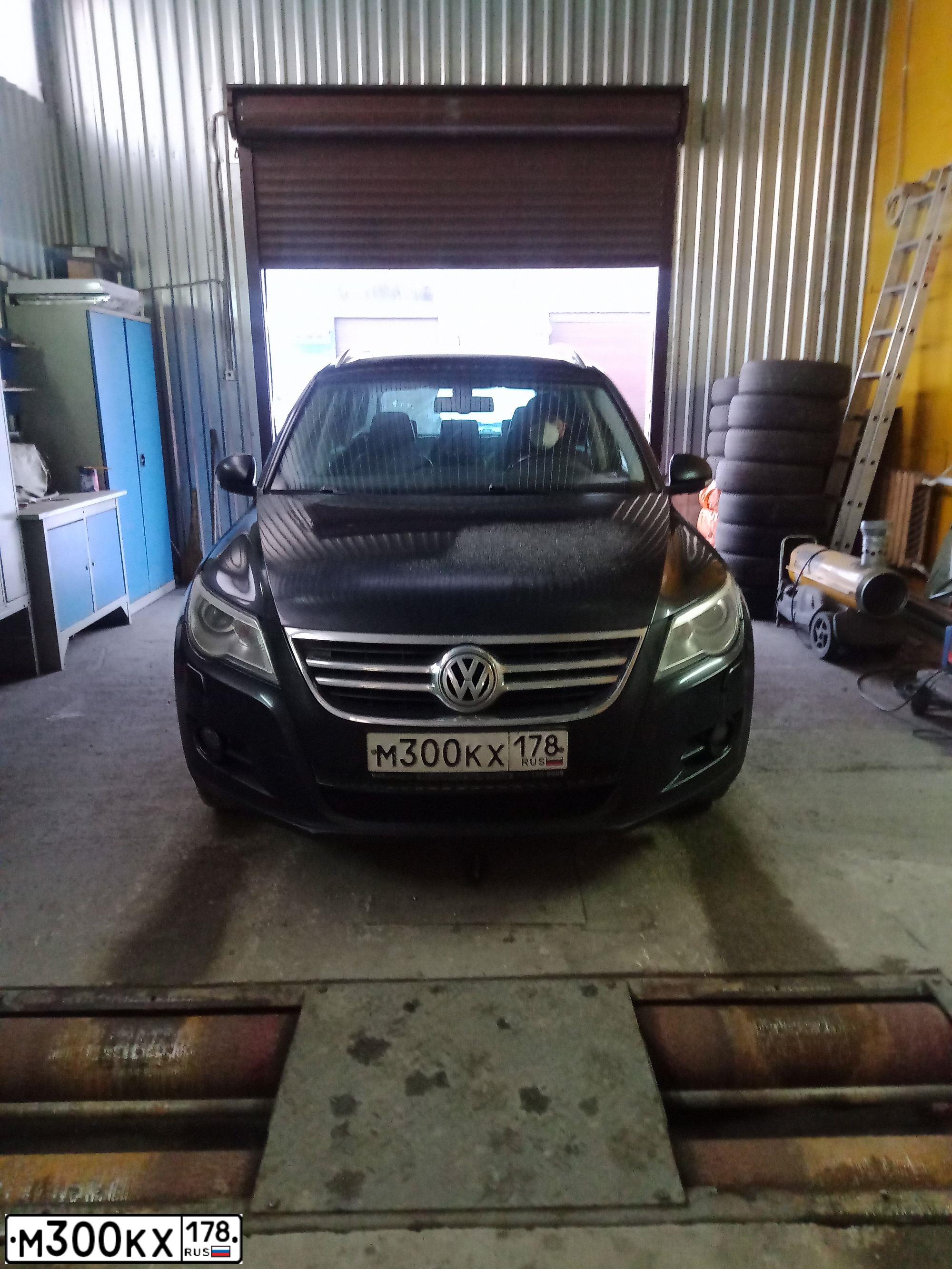 Фото автомобиля VOLKSWAGEN TIGUAN, 2008 — госномер М300КХ178. Цвет: ЧЕРНЫЙ
